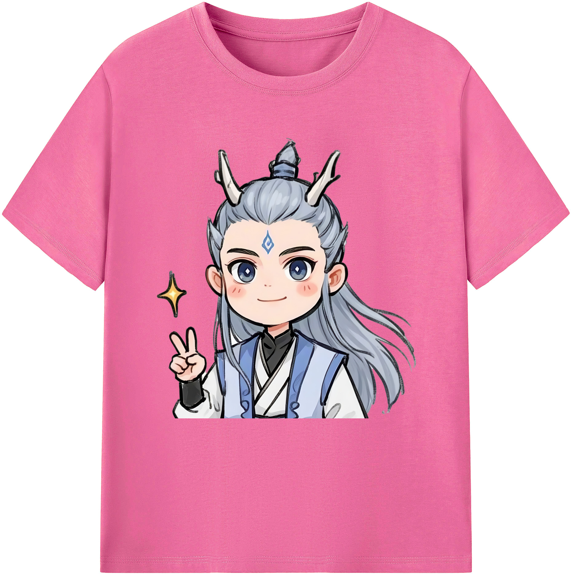 （画像用） Ne Zha 2 ナタ 魔童の大暴れ レディースカジュアルプリントTシャツ（綿100％）